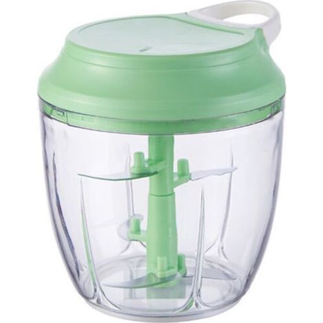 Hachoir manuel à tirer,T-Audace 900ML 2 en 1 Mini Hachoirs à Viande Manuel,Rapide et uniforme Hachoir Oignon Manuel,Pour Légumes, Viande, Oignon, Broyage des Aliments pour Bébé (1/5)