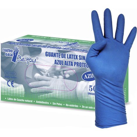 GANTS EN LATEX BLEU BLEU