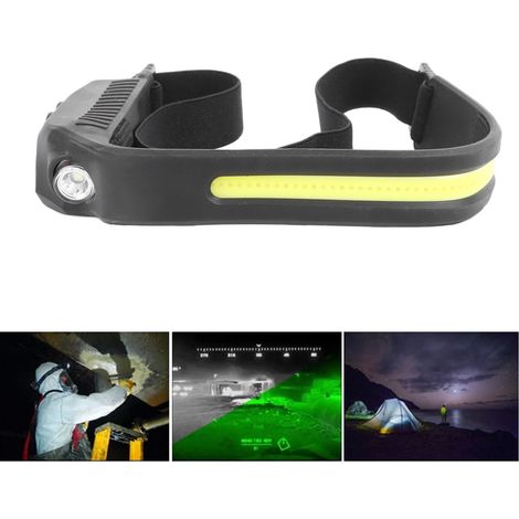 ABS-Induktions-Stirnlampe, wiederaufladbar über USB, batteriebetrieben, ultrahell, zum Laufen, Wandern, Camping, Angeln, DUBUNS (1/5)
