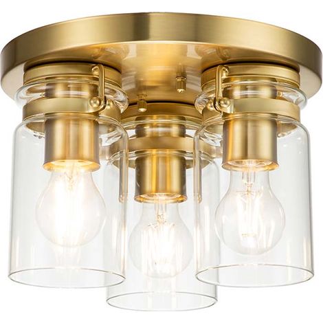 Elstead Kichler Brinley Shade Cluster Plafonnier Laiton Brossé (1/5)