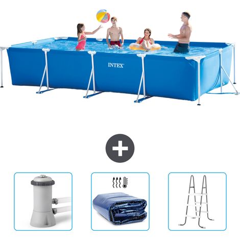 Intex Piscine Tubulaire Rectangulaire - 450x220x84 cm - 4-pièces SCB83