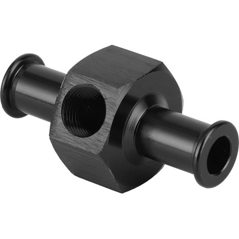 Adaptateur pour manomètre à azote de carburant, universel en alliage d'aluminium, tuyau de 3/8 pouce, connecteur NPT de 1/8 pouce, noir. (1/5)