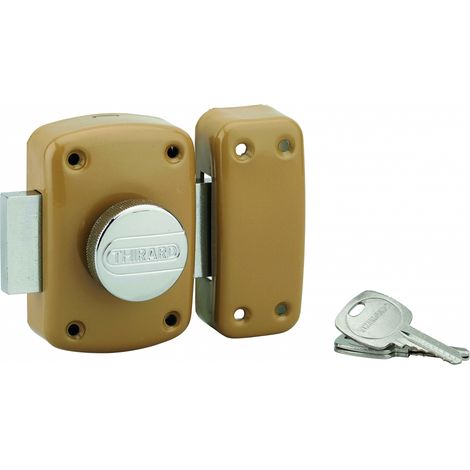 Chiavistello 2310 con pomolo e cilindro Ø 23 x 45 mm, 3 chiavi, confezione 002030 – THIRARD (1/2)