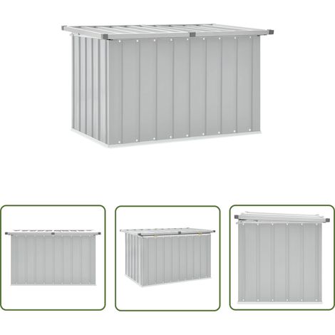 The Living Store Boîte de rangement de jardin Gris 109x67x65 cm - Boîte De Rangement Jardin - Coffre De Jardin - Rangement Exterieur - Meuble De Jardin - Coffre De Rangement (1/5)