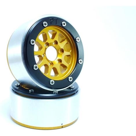 Beadlock Wheels PT-Gear Gold/Black 1.9