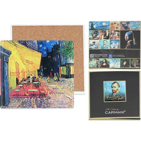 Carmani, posavasos de cerámica - VAN gogh/Terraza de café por la noche (1/4)