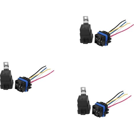 Relais automobile intégré étanche 3X DC/12V 40A avec support 5 broches (1/5)