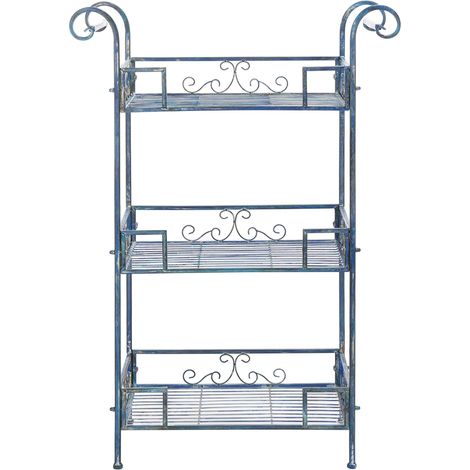 Étagère extérieure Moderne Métal, Bleu Mousse (1/5)