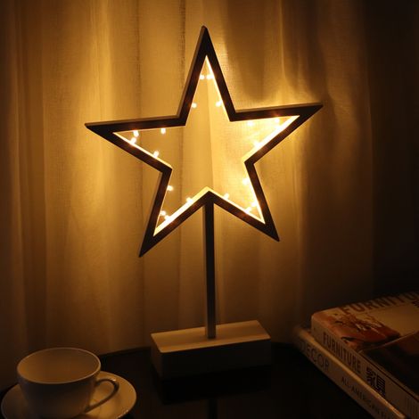 Sternförmiges LED-Nachtlicht, Tischlampe, Weihnachtsdekoration für Zuhause oder Schlafzimmer, Geschenk für Kinder
