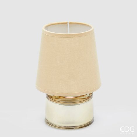 EDG Enzo De Gasperi Lampada da Tavolo Cozy H 18 Cm D 12 Cm IP 20 Champagne Scatola Regalo