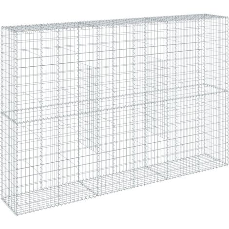 Panier gabion avec couvercle 300x50x200 cm fer galvanisé CFW697586 (1/5)
