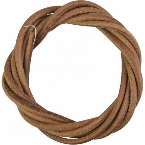 Cyslmuk – Courroie machine à coudre en cuir 180 cm – Antidérapante avec crochet – Compatible machines à pédale Singer – Épaisseur 5 mm (1/5)