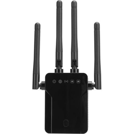 Répéteur Sans Fil Amplificateur d'Extension de Réseau de Signal WiFi Bibande Noir 100‑240V