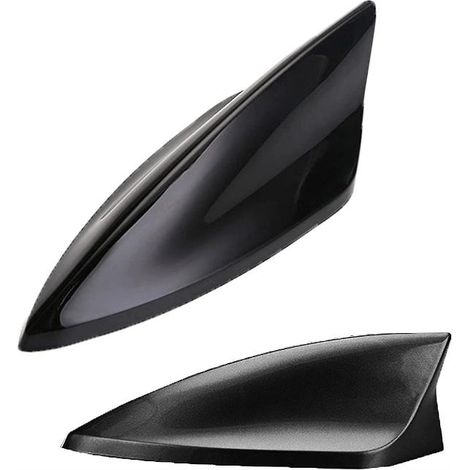 Antenne Auto - Antenne Shark Fin Universelle - Pour Réception FM/AM - Fixation Adhésive - Noir - 1 Pièce