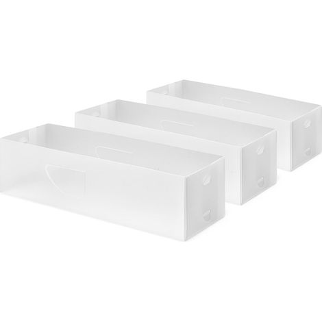 Compactor Optimo Set 3 Organizzatore, Medium, 30 x 10,5 x 8 cm, Plastica, Bianco Traslucido (1/5)