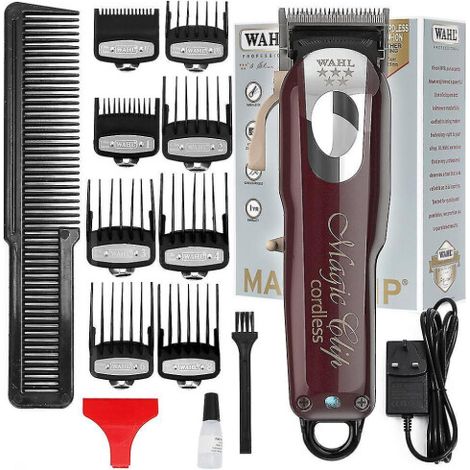 Tondeuse à cheveux sans fil 5 Star Magic Clip - Kit de coupe de cheveux professionnel et léger pour salons de coiffure