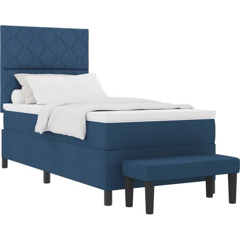 Maison Exclusive - Boxspringbett mit Kopfteil Blau 100 x 200 cm S