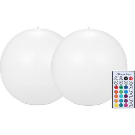Solar- und USB-betriebene Schwimmlichter, 2 wasserdichte 35-cm-LED-Ballons, feste oder wechselnde Farben