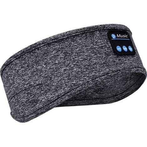 Casque Sommeil sans Fil, Bandeau Bluetooth 5.0 de Sport avec Micro, Unisexe Ecouteurs de Musique Serre-tête, Masque pour les Yeux de Sommeil pour Sommeil, Jogging, Marche, Yoga, Méditation (1/5)