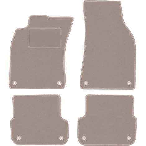 Tapis en velours beige pour Audi A6 C6 berline, break, avant (2004-2006)