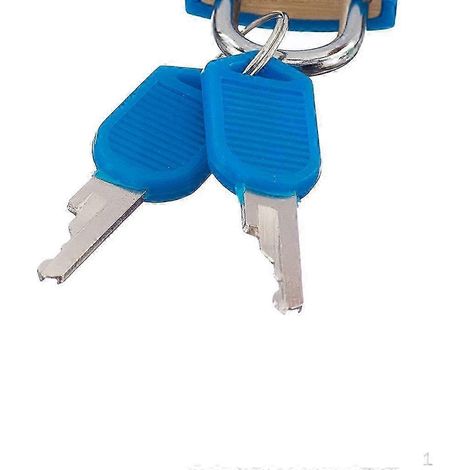 Cadenas de bagage en laiton 22 mm - serrure de valise avec clé,dark blue (1/2)