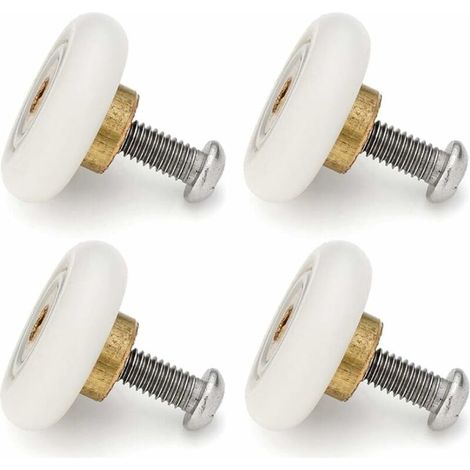 Set di 4 rulli di ricambio per porte scorrevoli doccia, diametro 19 mm (1/3)