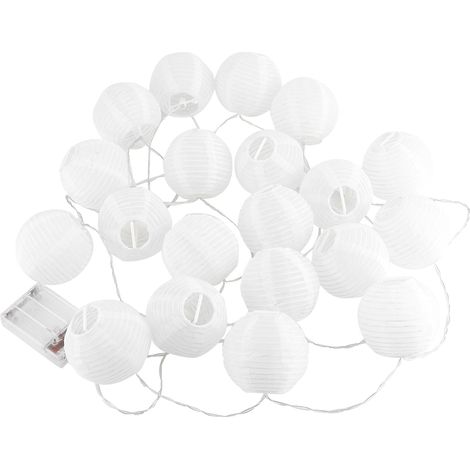 Guirlande Lumineuse Led - 3.1m 20 Lanternes - Mode Stable Et Clignotant - Pour Jardin Fete Mariage - Alimentation Par Piles (1/5)