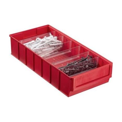 Allit 456551 Cassetta impilabile da magazzino (L x L x A) 400 x 185 x 81 mm Rosso 1 pz.