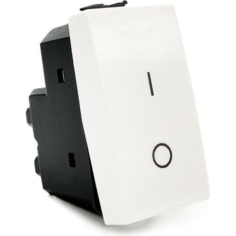 Interruttore bipolare compatibile con matix pulsante luce 16a 250v bianco