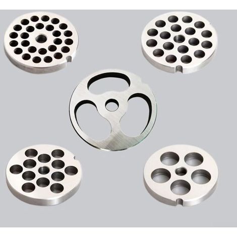 Bardusch-Plaque de rechange pour hachoir à viande en acier inoxydable, compatible avec 12 types de broyeurs commerciaux (3 trous) (1/4)