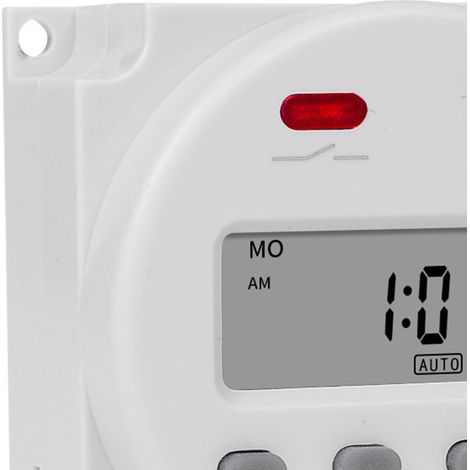Interrupteur Temporisé Électrique Programmable Intelligent Microcomputer avec Délai Lumière Publique Matériau PC Retardant Feu 110V 80g (1/5)