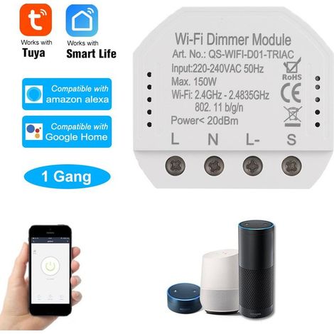 Tuya Modulo Dimmer ad 1 Canale Smart WiFi 150W (1/5)