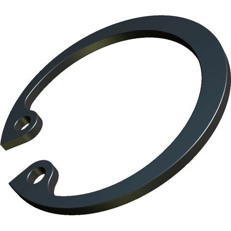 (Lot de 10) Anneau élastique de 18 mm, clips en C internes, circlips robustes, anneaux élastiques en acier au carbone avec finition phosphatée noire, retenue de clip de rotor DIN 472 avec trous de pré (1/5)