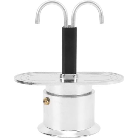 Yosoo Health Gear Pot à Expresso en Aluminium, Cafetière Express, Percolateur, Machine à Moka Classique Italienne pour café Cubain, Mini Machine Double, Portable en Acier Inoxydable, Vespresso. (1/5)