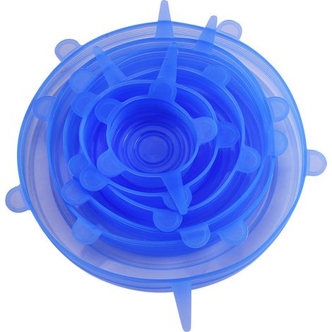 Couvercle De Conservation En Silicone Extensible - Lot De 6 Pour Bol Réfrigérateur Micro-Onde (1/5)