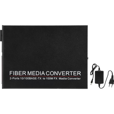 Commutateur Ethernet Fibre 2 Ports TBCMC3412ES20A, Plug and Play, Stable et Robuste, Switch Réseau Informatique 100-240V (Fiche UE) (1/5)