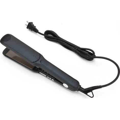 Lisseur professionnel noir 45s chauffe rapide 100-240V, outil de coiffure électrique à cheveux, fiche US. (1/5)