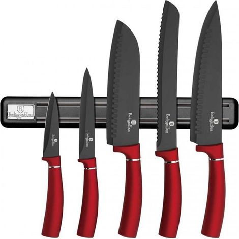 JUEGO DE 5 CUCHILLOS DE COCINA CON HOJA BERLINGER HAUS BH-2534 BORGOÑA (1/3)
