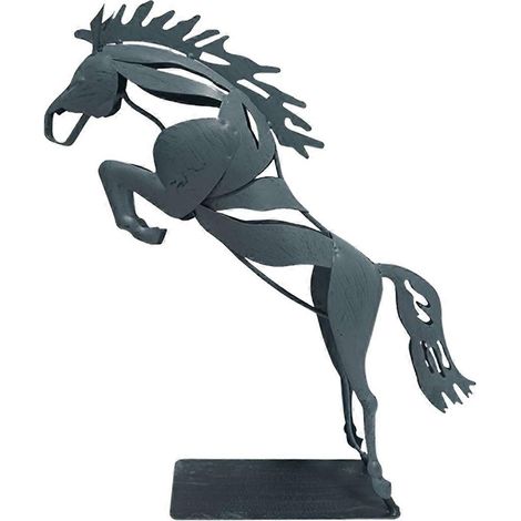 Handgefertigte, lebensechte Pferdestatue als Schreibtischdekoration
