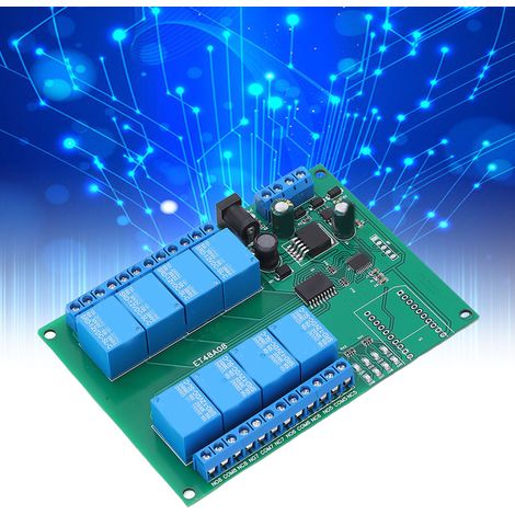 Modbus RS485/TCP 8-Kanal 12V DC Relaismodul (1/5)