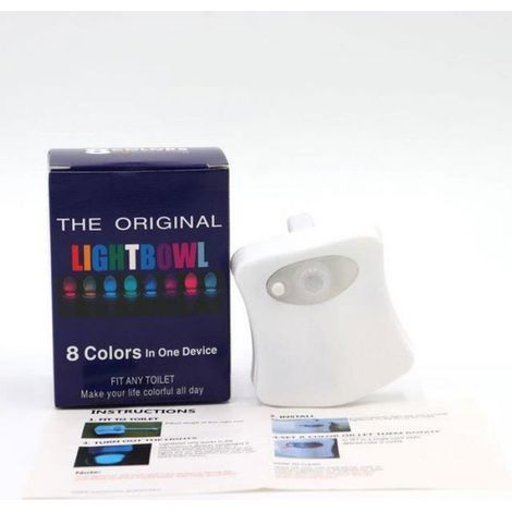 Lampe De Toilette - LED - Capteur De Mouvement - 8 Couleurs - Pour Cuvette Et Siège - 1 Pièce (1/4)