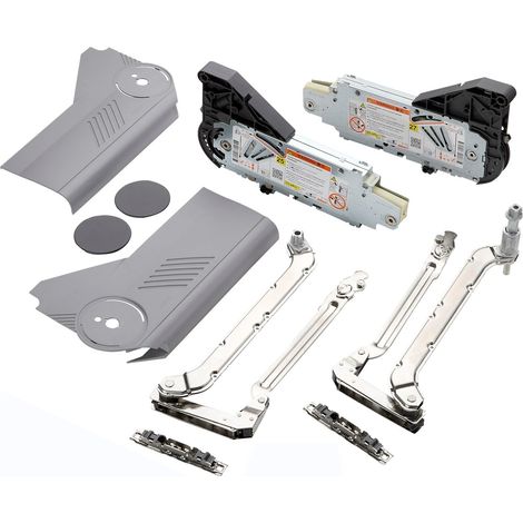 Blum Aventos HL Hochliftklappe 20L2300 mit Abdeckkappen hellgrau, max. Frontgewicht 1,75 – 3,5kg