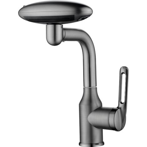 Miscelatore per cucina, rubinetto flessibile girevole a 360° per bagno, rubinetto per lavabo con finitura spazzolata, miscelatore per lavabo con 4 modalità di regolazione del flusso d'acqua