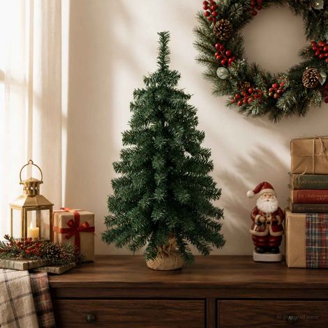 vidaXL Mini Árbol de Navidad 45 cm PVC Verde (1/5)