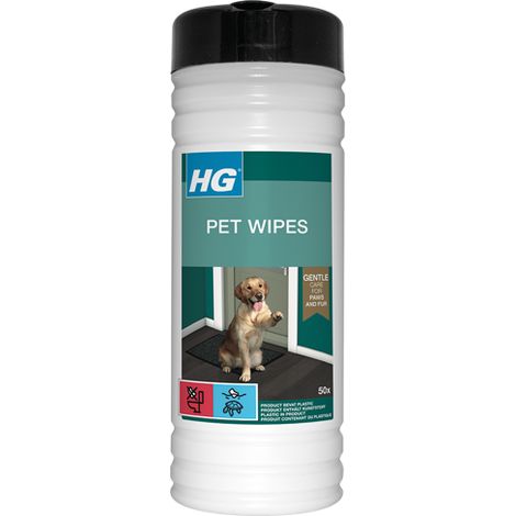 Pet wipes pour pattes d'animaux - HG - Boite de 50 pièces