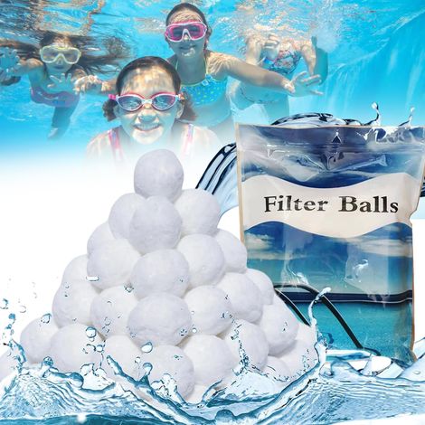 800g Boules de Filtre de Piscine Équivalent à 30 kg de Filtre à Sable, Réutilisables de Balle Filtrante Piscine Convient à Divers Systèmes de Filtration de Piscine (1/5)