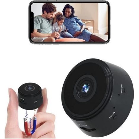 Mini caméra Espion cachée sans Fil WiFi 1080p Secret Caméscope pour Nocturne, Interieur et Exterieur la sécurité à Domicile (1/4)