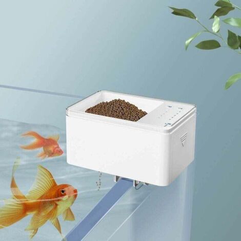 Green Mobility-Distributeur automatique de nourriture pour poissons  70 ml, avec minuterie numérique intelligente, fonctionne sur piles pour aquarium (1/4)
