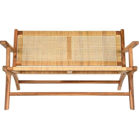 Banco Teca Ratan 120X76X68 Marron (1/5)