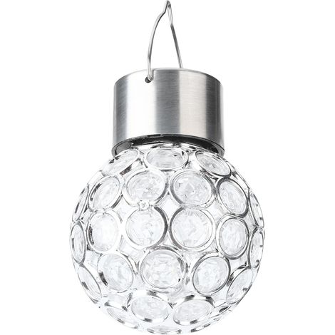 Lampe suspendue solaire sept couleurs, boule lumineuse magique LED solaire avec capteur de lumière pour pelouse et jardin, vendues par lot de deux. (1/5)